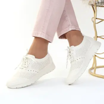 Pantofi bej perforati Keilani imagine