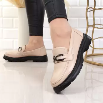 Pantofi bej usori Zamora imagine