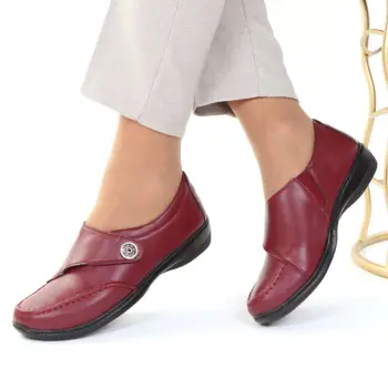 Pantofi bordo comozi Zeni imagine