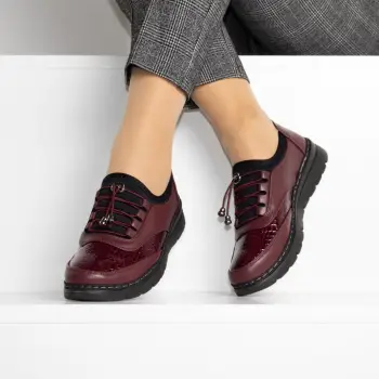 Pantofi bordo usori Etiora imagine