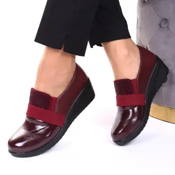 Pantofi bordo usori Melba imagine