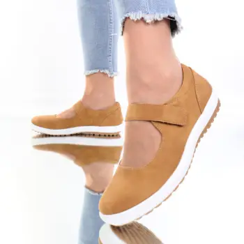 Pantofi comozi Luiza camel imagine