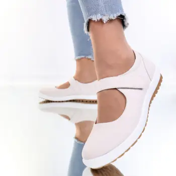 Pantofi comozi Luiza crem imagine