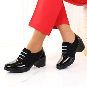 Pantofi cu toc patrat Azera imagine