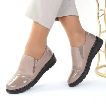 Pantofi maro cu talpa joasa Maelis imagine