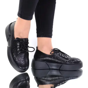 Pantofi negri comozi Kinga imagine