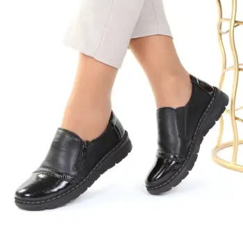 Pantofi negri cu talpa joasa Maelis imagine