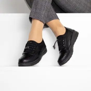 Pantofi negri usori Etiora imagine