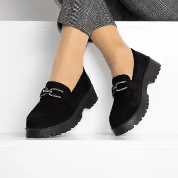 Pantofi negri usori Ratika imagine