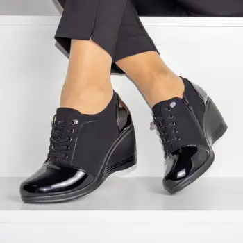 Pantofi negri usori Relinda imagine