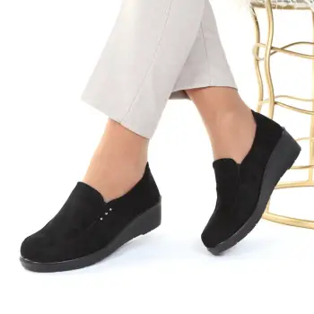 Pantofi negri usori Seliana imagine