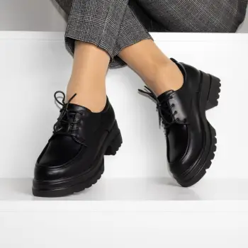 Pantofi negri usori Soria imagine