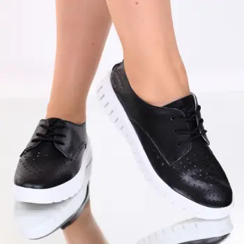 Pantofi piele naturala negri Nevada imagine