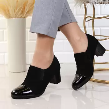 Pantofi toc patrat Martina imagine