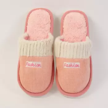 Papuci de casa cu blanita roz Romiza imagine