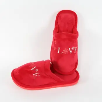 Papuci rosii de casa Elven imagine
