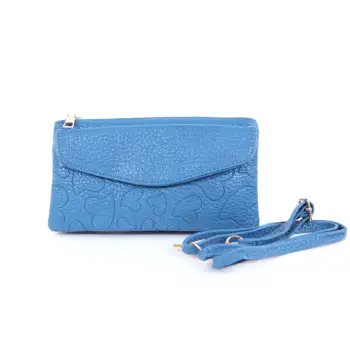 Portofel albastru cu bareta reglabila Goldy imagine