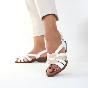 Sandale albe usoare Ovel imagine