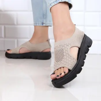 Sandale bej comode Zigo imagine