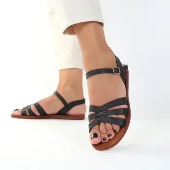 Sandale negre talpa joasa Vely imagine