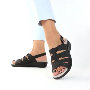 Sandale negre usoare Kaela imagine