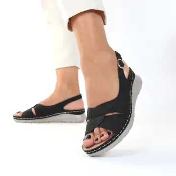 Sandale negre usoare Nali imagine