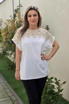 Bluza cu dantela Camelia imagine