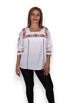 Bluza Ie Traditionala cu flori 5 imagine