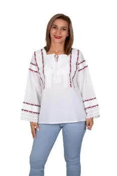 Bluza Ie Traditionala cu flori 6 imagine
