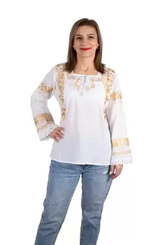 Bluza Ie Traditionala cu flori 7 imagine