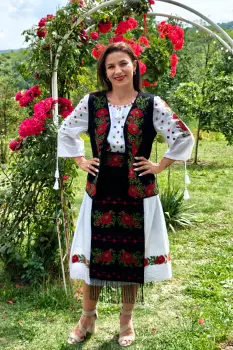 Costum Rochie Vesta Brau si 2 Fote Minodora imagine