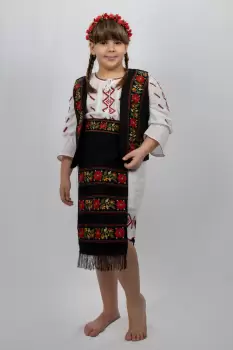 Costum Rochie, Vesta, brau si fota fetita imagine