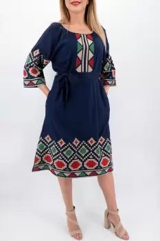 Rochie brodata Adelina 4 imagine