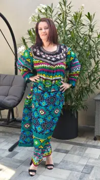 Rochie brodata Mirela 10 imagine