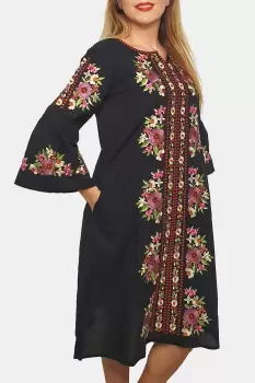 Rochie brodata Zenovia imagine