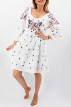 Rochie cu motive florale Doinita imagine