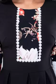 Rochie cu motive traditionale Lorina imagine