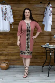 Rochie Stilizata cu Motive Traditionale Izabela 20 imagine