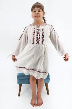 Rochie traditionala fetite Ada 2 imagine