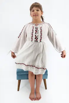 Rochie traditionala fetite Ada 2 imagine