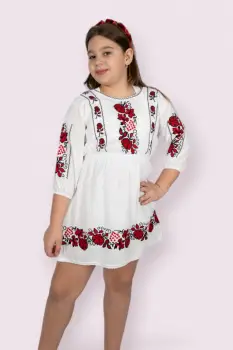 Rochie traditionala fetite Alberta 3 imagine