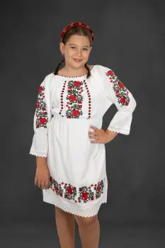 Rochie traditionala fetite Elvira 2 imagine