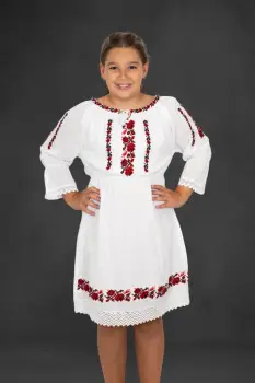 Rochie traditionala fetite Elvira 3 imagine