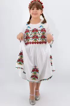 Rochie traditionala fetite Fiorela imagine