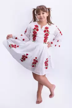 Rochie traditionala fetite Fiorela 9 imagine