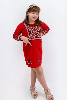 Rochie traditionala fetite Roza imagine