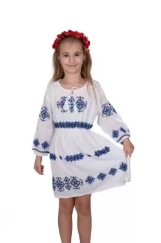 Rochie traditionala fetite Sandrina 2 imagine