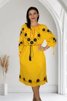 Rochie Traditionala Floarea Soarelui 25 imagine