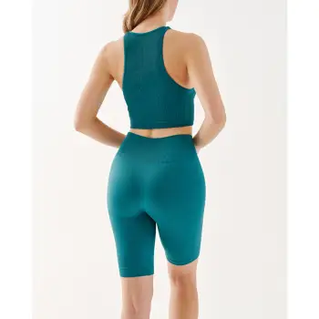 Pantaloni scurti de trening fara cusaturi Gabriella emerald imagine