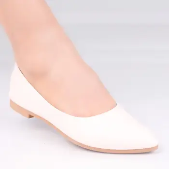 Balerini dama Bej din Piele Ecologica Radina imagine